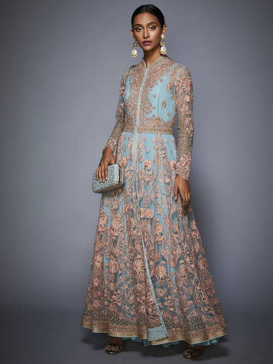 RI Ritu Kumar Powder Blue Dress with ...